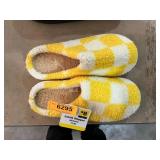 Yellow Checkered Slippers - medium