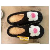 Black Floral Slippers - small