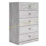 Paxberry Gray 5-Drawer 29.88 in Chest