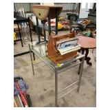 Desk, table, magazine rack