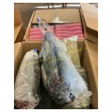 Box of towels, bedding