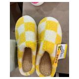 Yellow Checkered Slippers - medium
