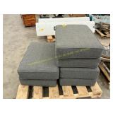 6 grey seat cushions