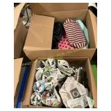 Hand bags, glassware