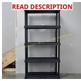 Project Source 5-Tier Shelving Unit Black