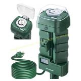 DEWENWILS Outdoor Power Stake Timer, 6 Outlets