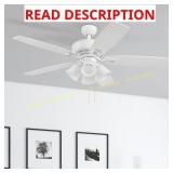 Harbor Breeze Notus 52-in White LED Fan