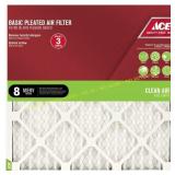 Ace 16x20 W X 20 H Synthetic 8 MERV Filter, 12ct