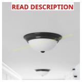 Project Source 13-in Bronze Flush Mount