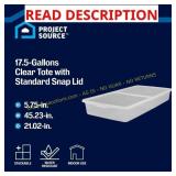 Project Source X-large Clear Tote with Lid