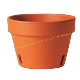 12Ct Deroma 5.8 H x 8.3 W x 8.3 D Clay Orchid Pot