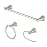 OakBrook Brushed Nickel Bath Accessory Set