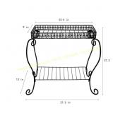 allen + roth Plant Stand, 27.3x23.5, Black