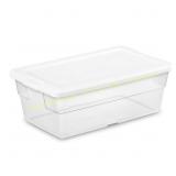 12Ct Sterilite 6 qt Clear Storage Box Stackable