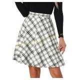 Allegra K Plaid Knee-Length Skirt Sm