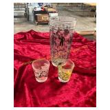 Shot Glasses + Mixed Drinks Glass