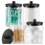 TIPGO Glass Qtip Holder Dispenser 10 oz Jar