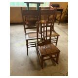 Rocking Chair + 2ct Cane Chairs
