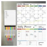 Hivillexun Magnetic Dry Erase Calendar Set No Mark