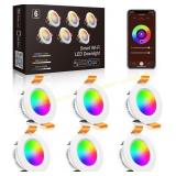 inShareplus 6 Pack 2' Smart Recessed LEDs