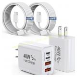 iPhone Pro Charger 2-Pack USB-C Cable 40W