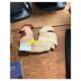 Wooden Rooster Wall Art Decor