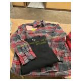 Mens L Thermal + Plaid Long Sleeves