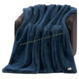 UGG Euphoria Faux Fur Throw Indigo Blue