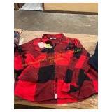 Woolrich Red/Black Button Front Shacket