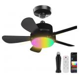 Ligency Smart Socket Fan Light, 16', Black