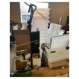 Assorted Totes, Window Planters, Snow Shovels, Etc