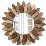 Emfogo Wall Mirror 12' Rustic Sunburst Boho