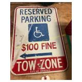Reserved Parking Sign