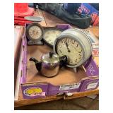 Vintage Clocks, Kitchen Scale, Kettle