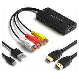 RCA to HDMI Converter, RuiPuo Adapter 1080P