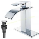 VOTON Chrome Bathroom Faucet with Deck Plate