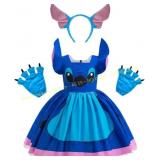 Blue Animal Costume for Girls with Headband