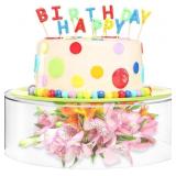Jucoan Clear Acrylic Cake Stand 12' Display