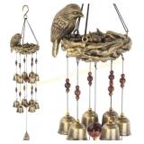 Bird Nest Wind Chime, 12 Bells, Bronze