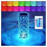 BGFHome Crystal Table Lamp RGB Night Light