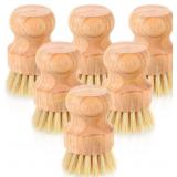 Nuenen 3-Pack Bamboo Dish Scrub Brushes, Sisal