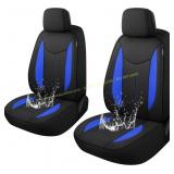 CAROMOP Neoprene Front Seat Covers Black/Blue
