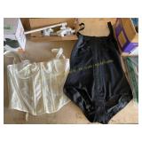 Women s body shaper Sz L & corset mesh top Sz L