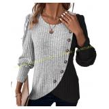 Winter Button-Front Casual Tops for Women