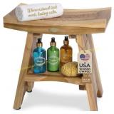 EcoDecors Teak Shower Bench 18', 300 lb