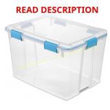 Sterilite 80 qt Blue/Clear Latch Box