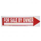 3ct Hillman English Red/White For Sale Sign 6x24