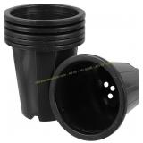 4ct Black Planting Nursery Pots with Drainage