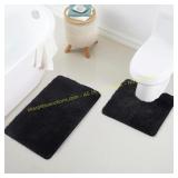 Bathroom Rug Set, Thick & Soft Microfiber