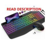 SABLUTE Wireless Keyboard & Mouse Combo, 2.4G